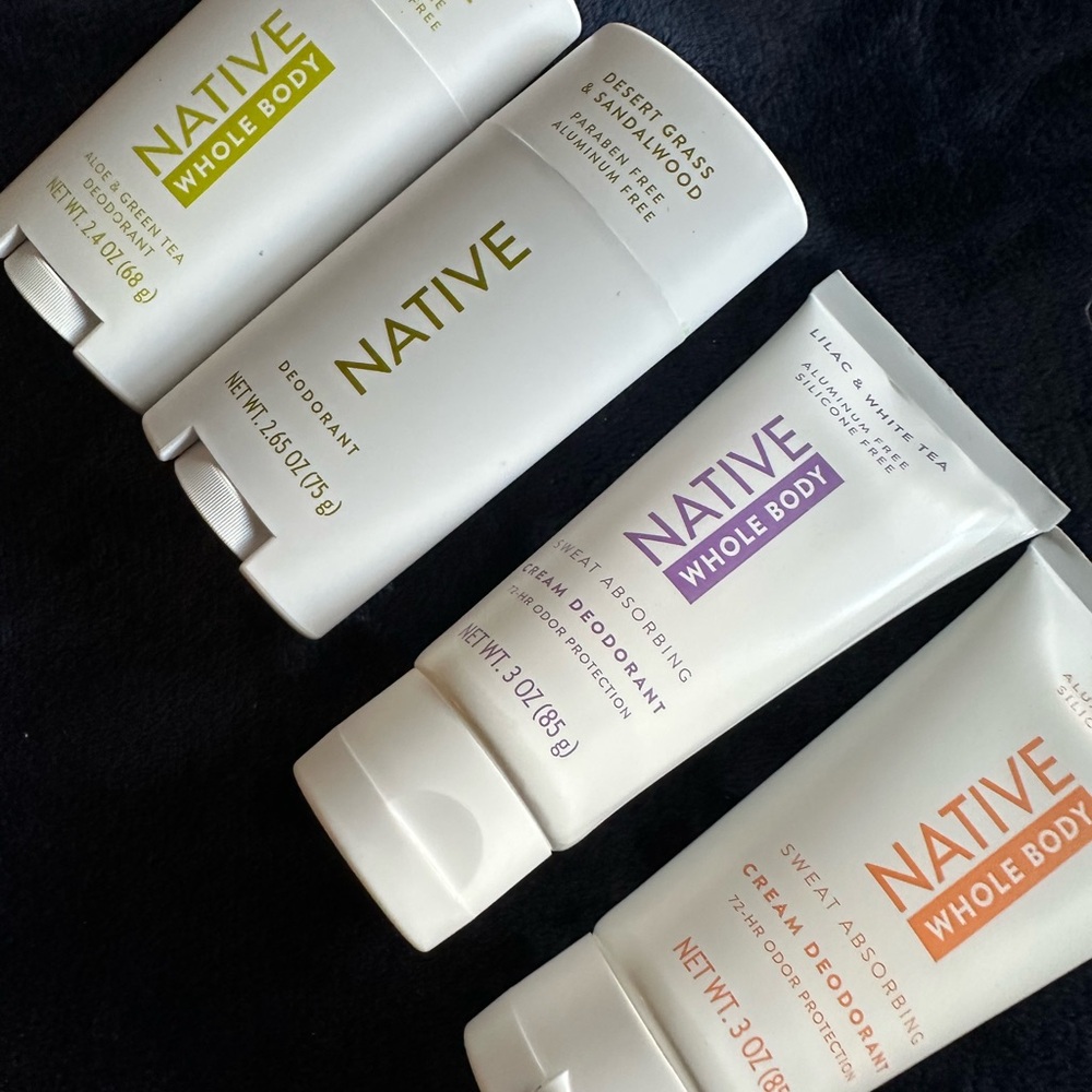 Women’s Bundle Native Whole Body Deodorant & Creams. Bundle #I